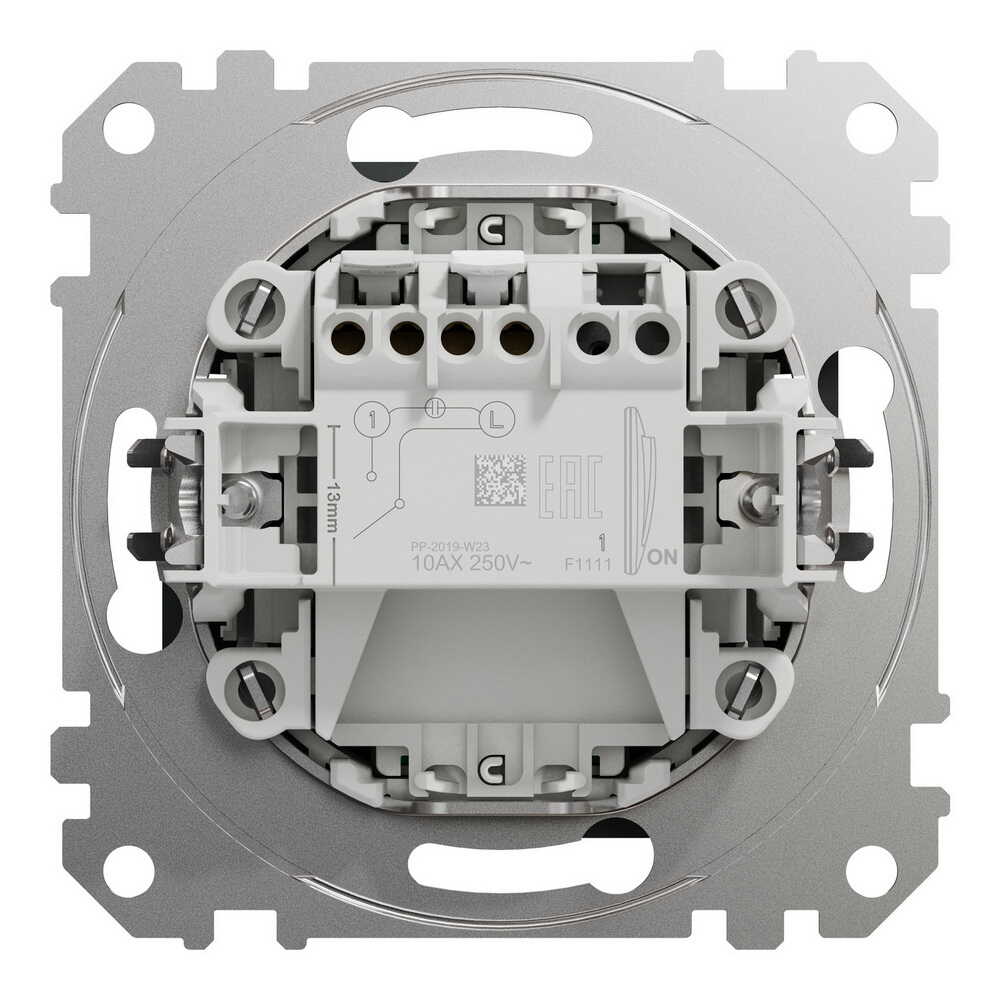 Вимикач Schneider Sedna Design чорний картковий 10 А ( SDD114121 )